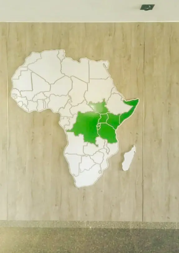 Africa map wall display