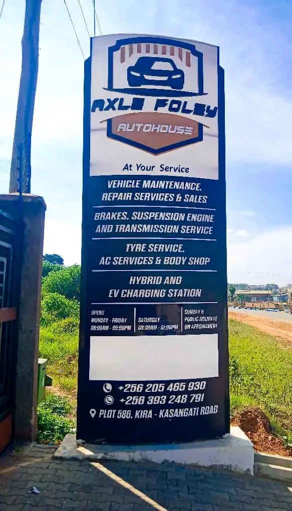 Axle Power Autohouse roadside sign